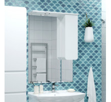 Чегет - 75 Зеркало - шкаф прав. (свет)  белая эмаль