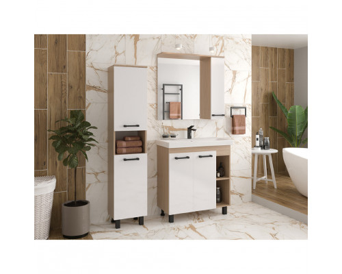 Купить Крафт - 60 Зеркало с 1 шкаф. правый О в магазине сантехники Santeh-Crystal.ru