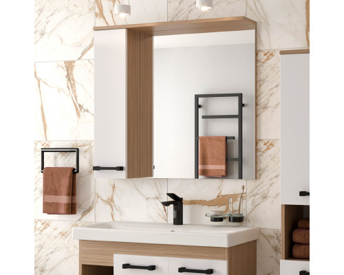 Купить Крафт - 80 Зеркало с 1 шкаф. левый в магазине сантехники Santeh-Crystal.ru