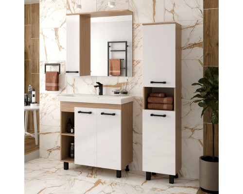 Купить Крафт - 80 Зеркало с 1 шкаф. левый в магазине сантехники Santeh-Crystal.ru