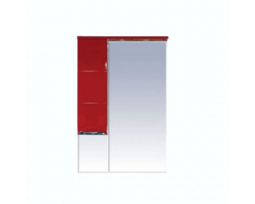 Купить Петра  - 65 Зеркало-шкаф лев.(свет) красная эмаль в магазине сантехники Santeh-Crystal.ru