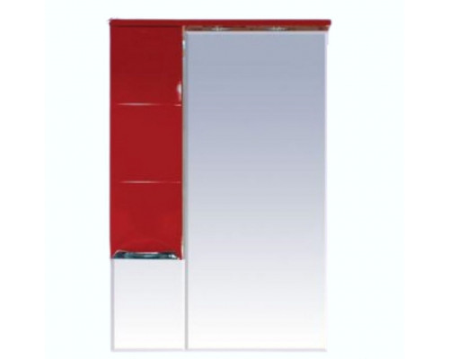 Купить Петра  - 65 Зеркало-шкаф лев.(свет) красная эмаль в магазине сантехники Santeh-Crystal.ru