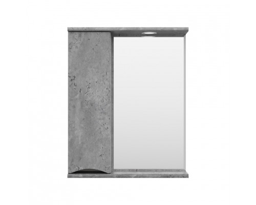 Заказать Атлантик - 60 Зеркало с 1 шкаф. серый камень левый в магазине сантехники Santeh-Crystal.ru