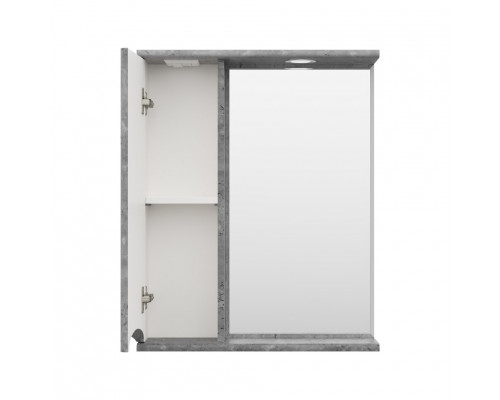 Заказать Атлантик - 60 Зеркало с 1 шкаф. серый камень левый в магазине сантехники Santeh-Crystal.ru