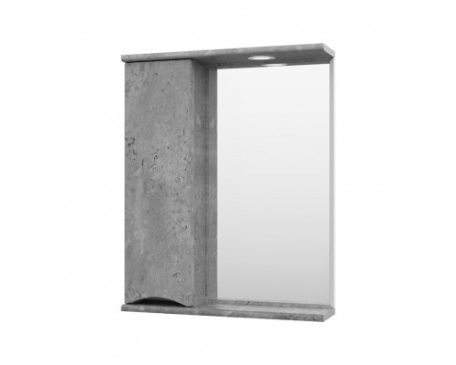 Заказать Атлантик - 60 Зеркало с 1 шкаф. серый камень левый в магазине сантехники Santeh-Crystal.ru