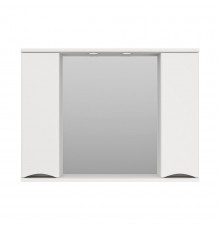 Атлантик -100 Зеркало с 2 шкаф. белый