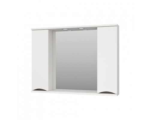 Заказать Атлантик -100 Зеркало с 2 шкаф. белый в магазине сантехники Santeh-Crystal.ru