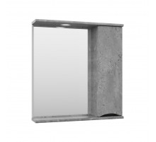 Атлантик - 70 Зеркало с 1 шкаф. серый камень правый