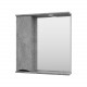 Купить Атлантик - 70 Зеркало с 1 шкаф. серый камень левый в магазине сантехники Santeh-Crystal.ru