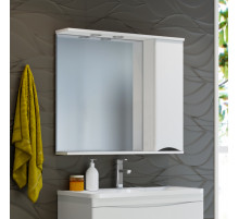 Атлантик - 80 Зеркало с 1 шкаф. белый правый