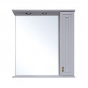 Лувр - 75 Зеркало с 1 шкафчиком, прав., серая О