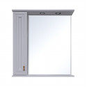 Лувр - 75 Зеркало с 1 шкафчиком, лев., серая О