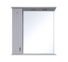 Лувр - 75 Зеркало с 1 шкафчиком, лев., серая О