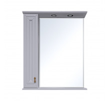Лувр - 65 Зеркало с 1 шкафчиком, лев., серое