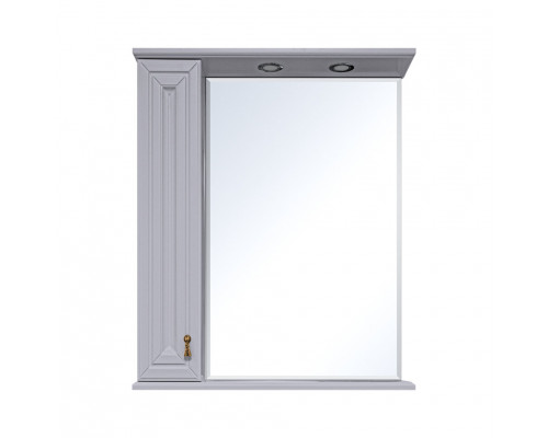 Заказать Лувр - 65 Зеркало с 1 шкафчиком, лев., серое в магазине сантехники Santeh-Crystal.ru