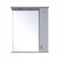 Лувр - 65 Зеркало с 1 шкафчиком, прав., серое