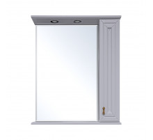 Лувр - 65 Зеркало с 1 шкафчиком, прав., серое