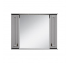 Лувр -105 Зеркало с 2 шкафчиками, серое