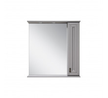 Лувр - 85 Зеркало с 1 шкафчиком, прав., серое