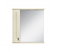 Лувр - 85 Зеркало с 1-м шкафчиком, лев.,  слоновая кость