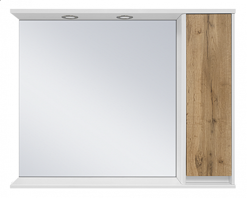 Купить Адриана - 90 Зеркало-шкаф с полочкой правое в магазине сантехники Santeh-Crystal.ru