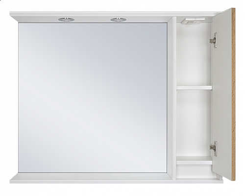 Купить Адриана - 90 Зеркало-шкаф с полочкой правое в магазине сантехники Santeh-Crystal.ru