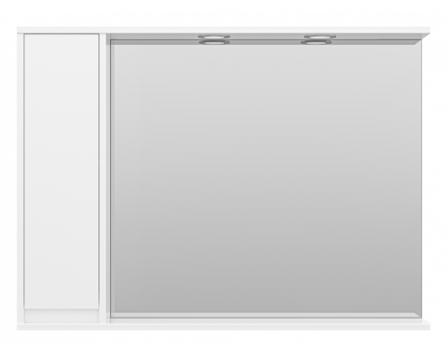 Приобрести Алиса -100 Зеркало белое с 1 шкафчиком левое в магазине сантехники Santeh-Crystal.ru