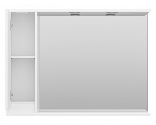 Приобрести Алиса -100 Зеркало белое с 1 шкафчиком левое в магазине сантехники Santeh-Crystal.ru