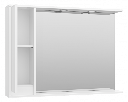 Приобрести Алиса -100 Зеркало белое с 1 шкафчиком левое в магазине сантехники Santeh-Crystal.ru