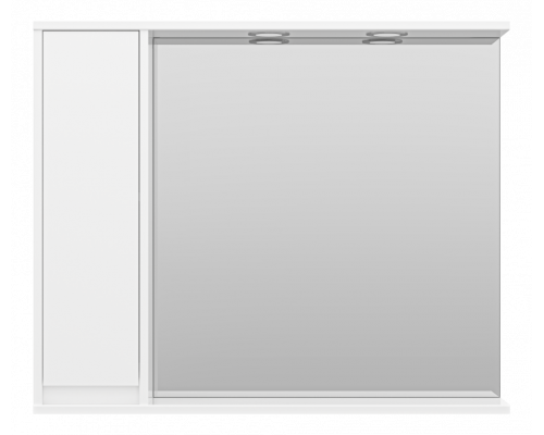 Заказать Алиса - 90 Зеркало белое с 1 шкафчиком левое в магазине сантехники Santeh-Crystal.ru