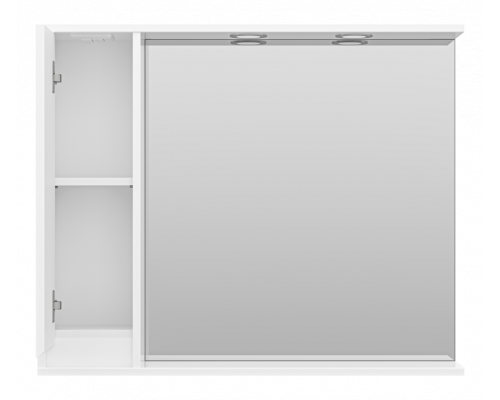 Заказать Алиса - 90 Зеркало белое с 1 шкафчиком левое в магазине сантехники Santeh-Crystal.ru