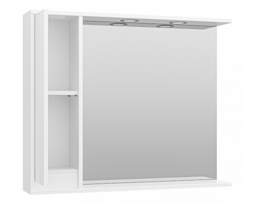 Заказать Алиса - 90 Зеркало белое с 1 шкафчиком левое в магазине сантехники Santeh-Crystal.ru