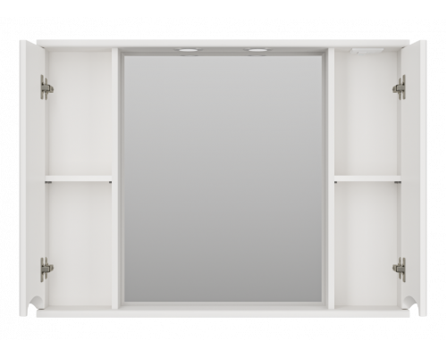 Заказать Атлантик -100 Зеркало с 2 шкаф. белый в магазине сантехники Santeh-Crystal.ru