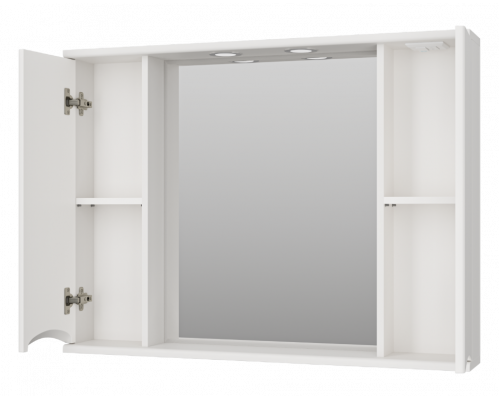 Заказать Атлантик -100 Зеркало с 2 шкаф. белый в магазине сантехники Santeh-Crystal.ru