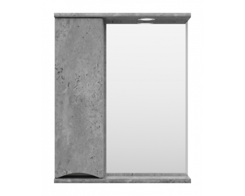Заказать Атлантик - 60 Зеркало с 1 шкаф. серый камень левый в магазине сантехники Santeh-Crystal.ru