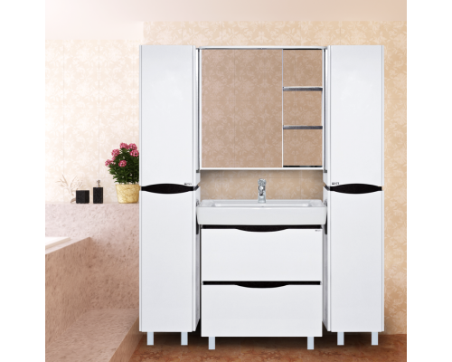 Приобрести Венера - 80 Зеркало-шкаф лев. со светом комбинированное в магазине сантехники Santeh-Crystal.ru