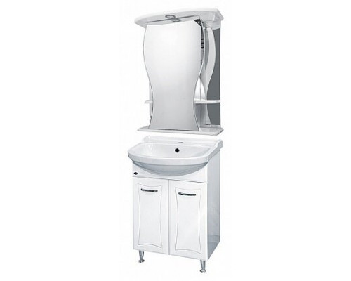 Приобрести Карина - 55 Зеркало - шкаф прав. (свет) в магазине сантехники Santeh-Crystal.ru