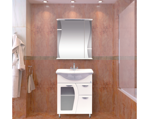 Купить Лиана - 65 Зеркало - шкаф (свет) лев. в магазине сантехники Santeh-Crystal.ru