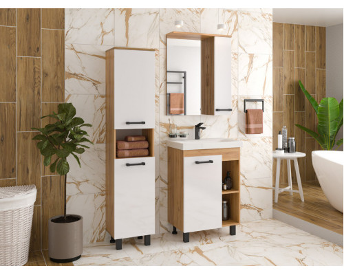 Купить Крафт - 60 Зеркало с 1 шкаф. правый О в магазине сантехники Santeh-Crystal.ru