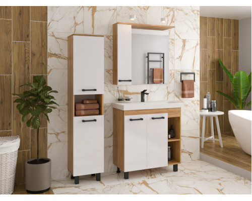 Купить Крафт - 80 Зеркало с 1 шкаф. левый в магазине сантехники Santeh-Crystal.ru