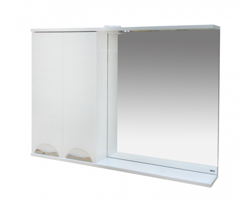 Купить Куба- 120 Зеркало-шкаф(свет) лев. в магазине сантехники Santeh-Crystal.ru