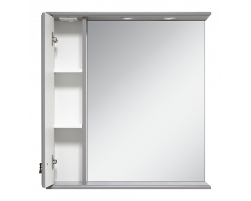 Заказать Лувр - 65 Зеркало с 1 шкафчиком, лев., серое в магазине сантехники Santeh-Crystal.ru