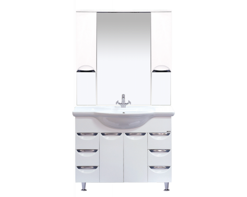 Заказать Орхидея -105 Зеркало - шкаф (свет) белая эмаль в магазине сантехники Santeh-Crystal.ru