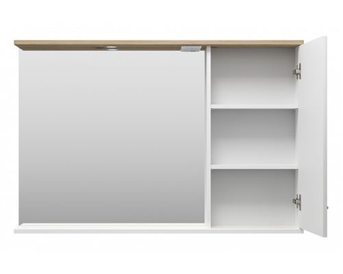 Приобрести Респект -120 Зеркало правое (белая ПВХ/Дуб Тиссано) в магазине сантехники Santeh-Crystal.ru