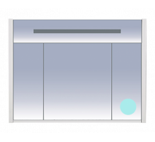 Джулия -105 Шкаф голубой зеркальный