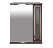 Дублин - 70 Зеркало со шкафчиком, прав., орех/стекло