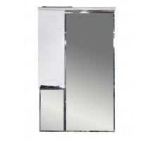 Орхидея - 65 Зеркало - шкаф лев. (свет)  белая эмаль