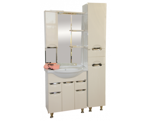 Заказать Орхидея - 75 Зеркало - шкаф лев. (свет) БЕЖ. эмаль в магазине сантехники Santeh-Crystal.ru