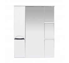 Орхидея - 75 Зеркало - шкаф лев. (свет) белая эмаль