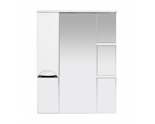 Купить Орхидея - 75 Зеркало - шкаф лев. (свет) белая эмаль в магазине сантехники Santeh-Crystal.ru